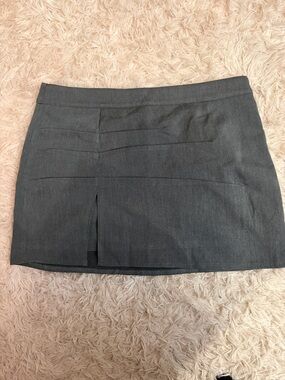 💕 classic gray mini skirt